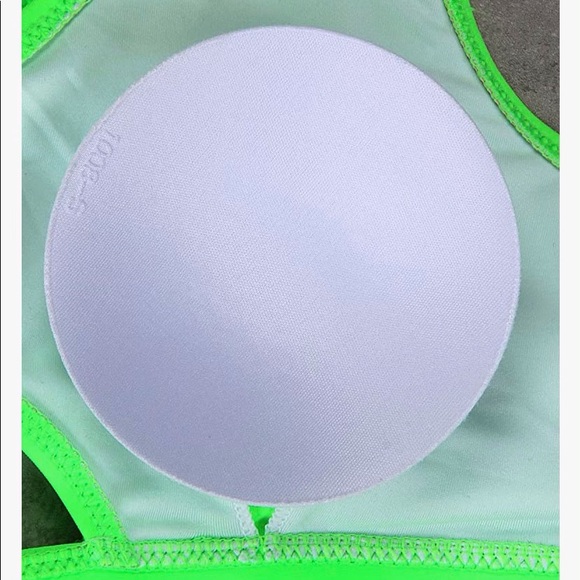 Blooming Jelly Women's High Waisted Swimsuit Crop Top Cut Out Two Piece Size L - Picture 4 of 7